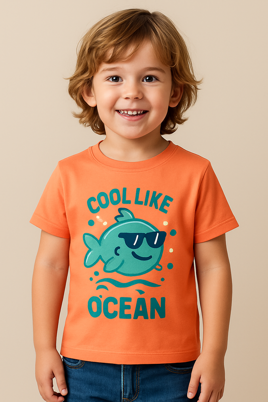 Childo" Kids T-Shirt – 100% Cotton- Orange