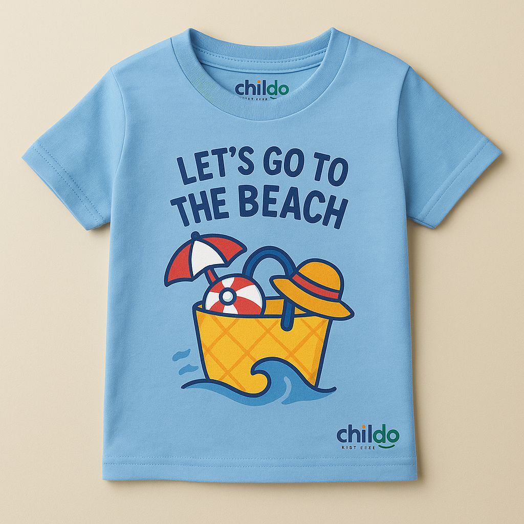 "Childo" Kids T-Shirt – 100% Cotton- Sky Blue