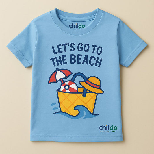 "Childo" Kids T-Shirt – 100% Cotton- Sky Blue