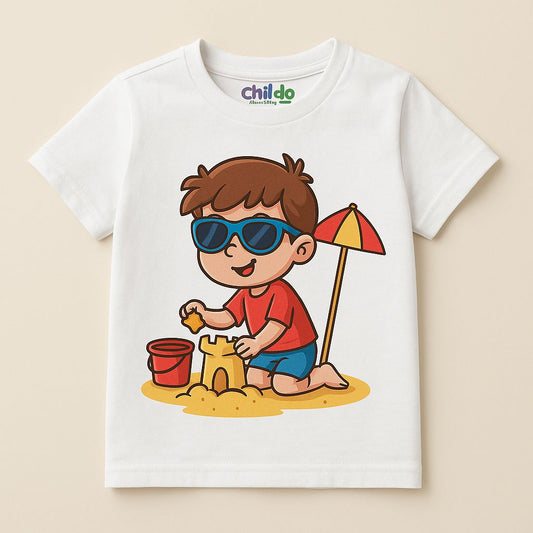 "Childo" Kids T-Shirt – 100% Cotton - White